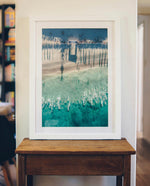 Load image into Gallery viewer, A2 Art Paper Framed - CottB002 - Rottnest Swim, Cottesloe Beach, W.A.
